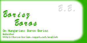 borisz boros business card